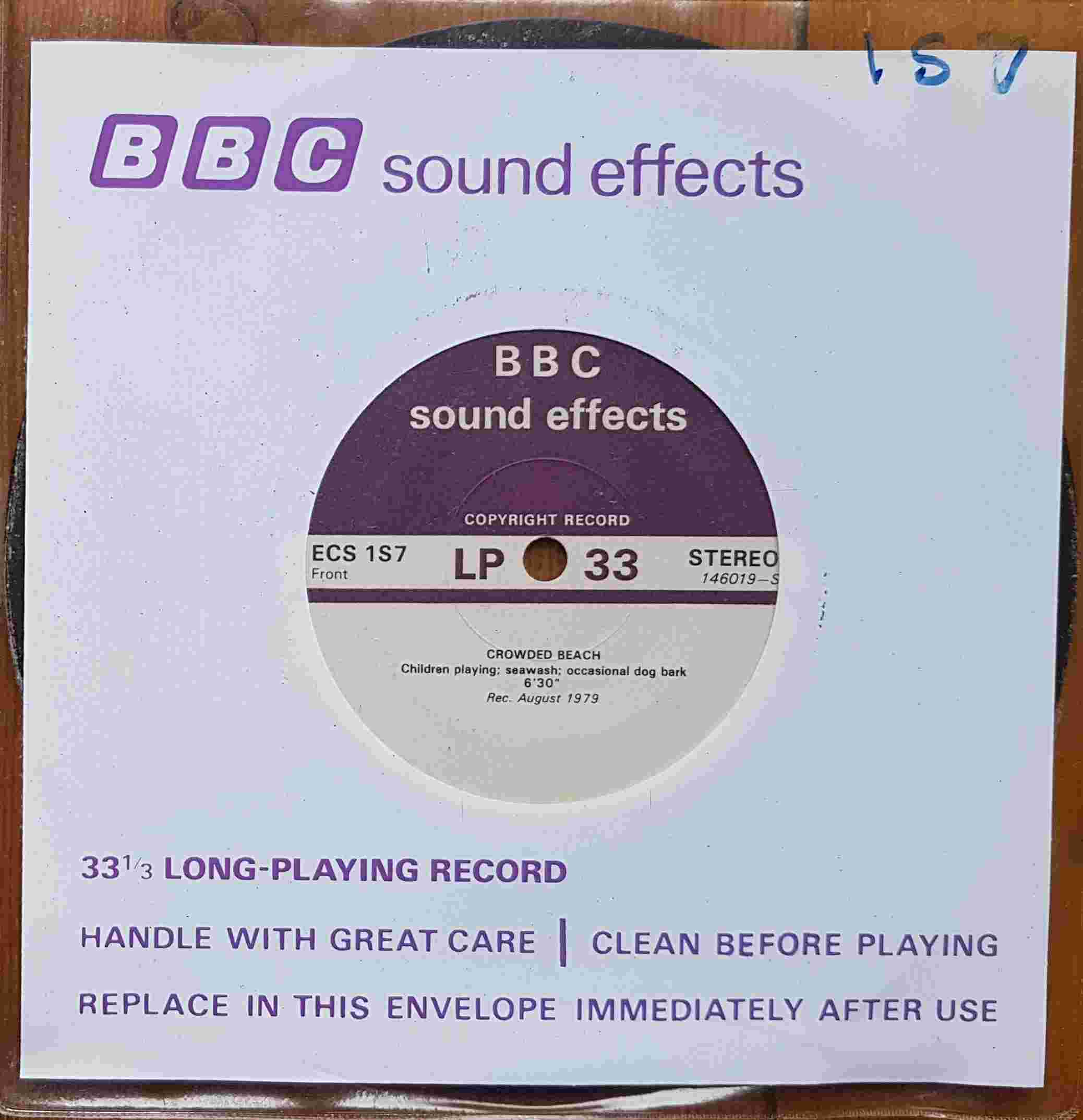 Picture of ECS 1S7 Crowded beach / Beach by artist Not registered from the BBC records and Tapes library